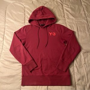 Y-3 Adidas Red Logo Hoodie